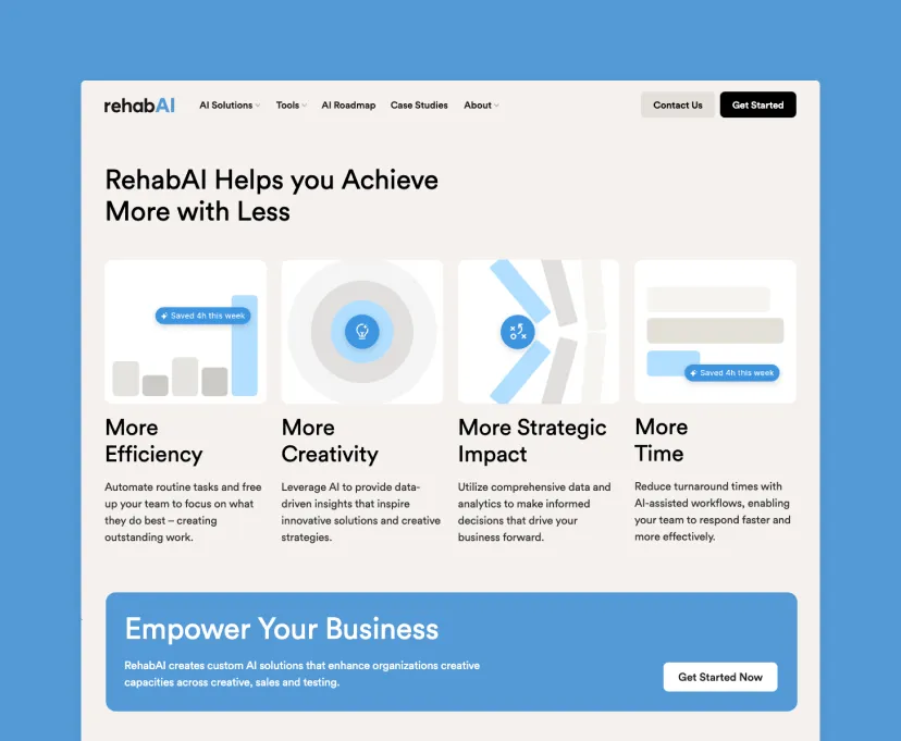 RehabAI Website Homepage